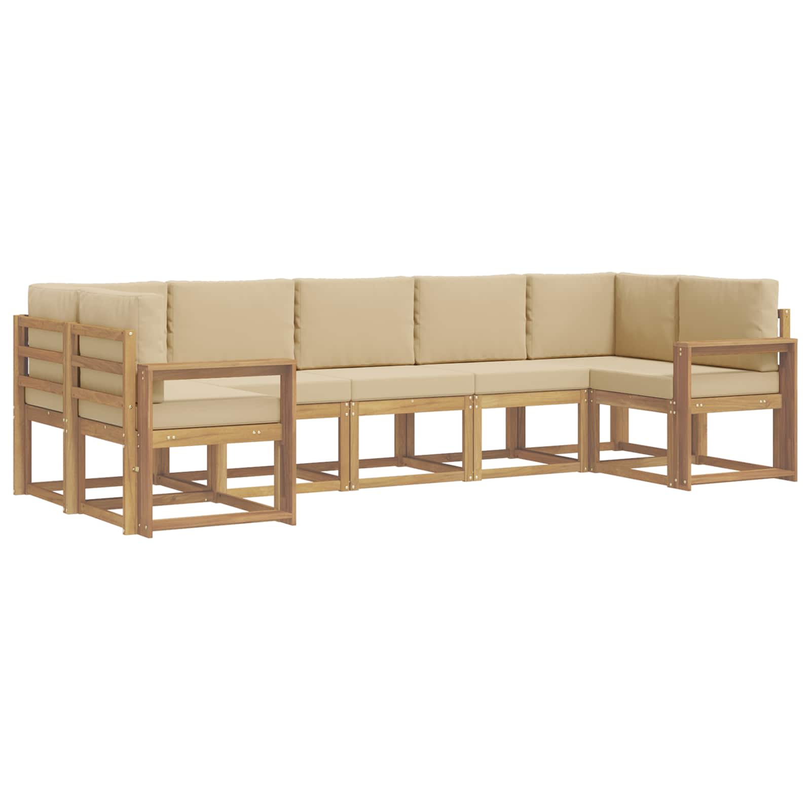 Ensemble de canapés d'extérieur 7 pcs Blanc et Beige - XIOS