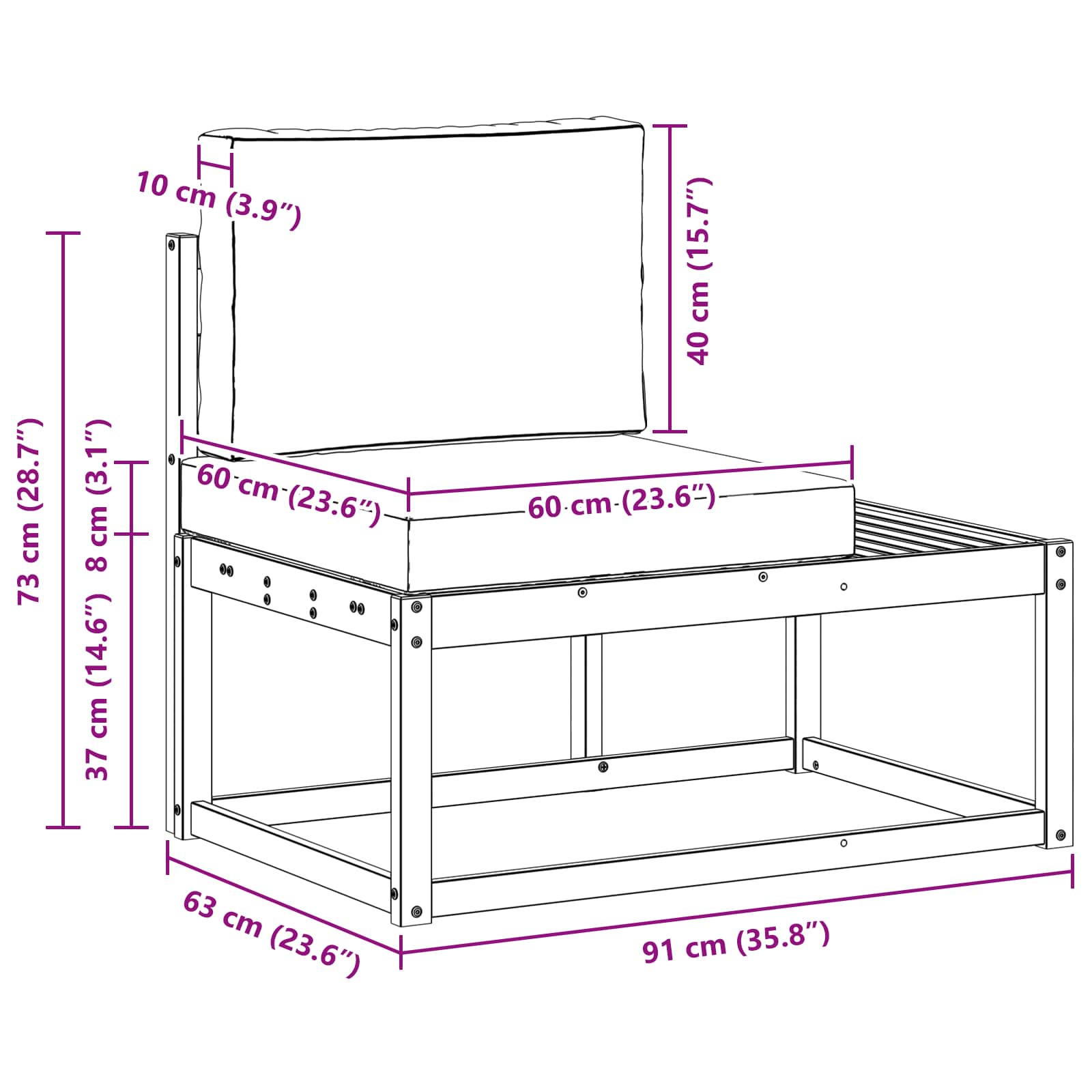 Ensemble de canapés d'extérieur 2 pcs Blanc et anthracite - XIOS