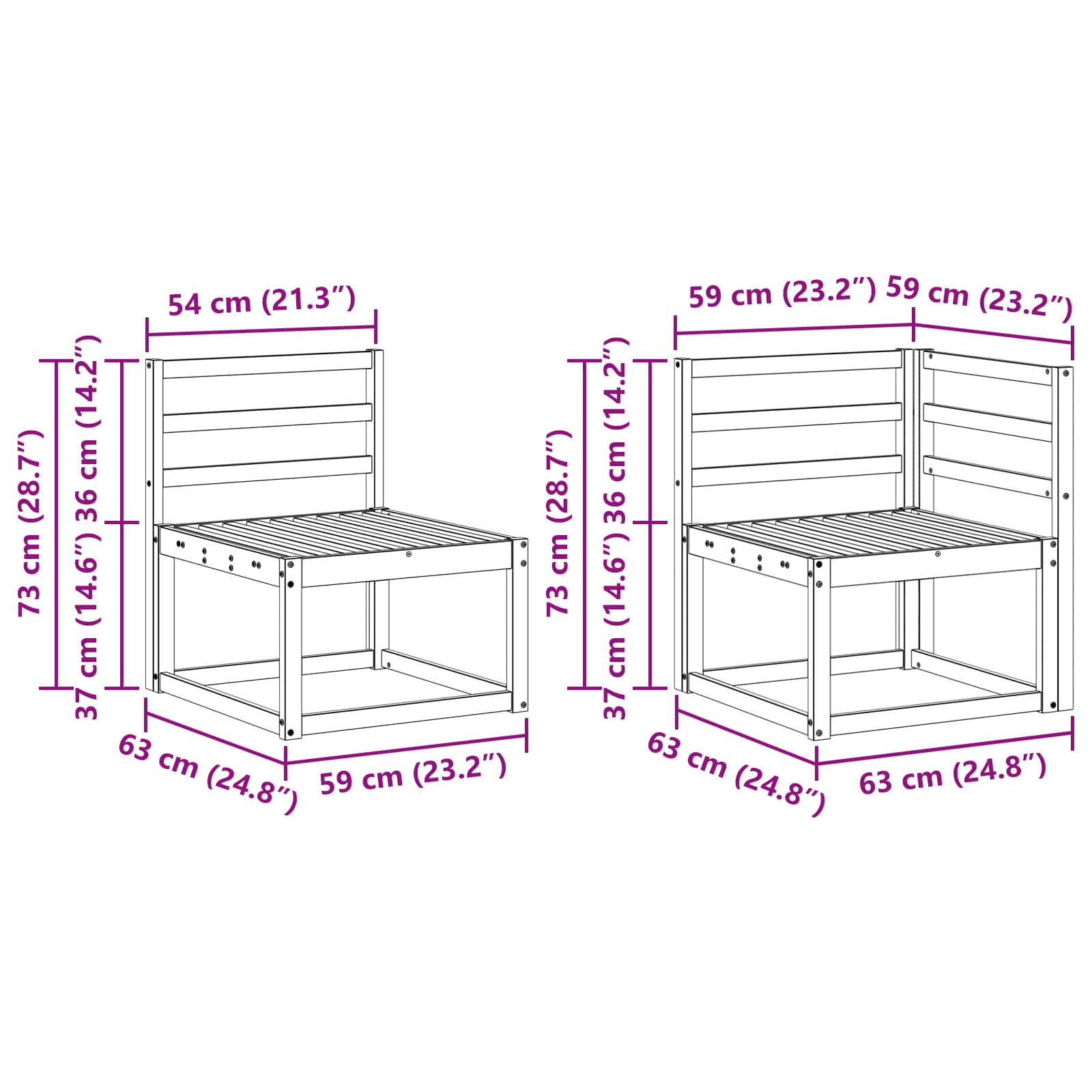 Ensemble de canapés d'extérieur 9 pcs Blanc - XIOS