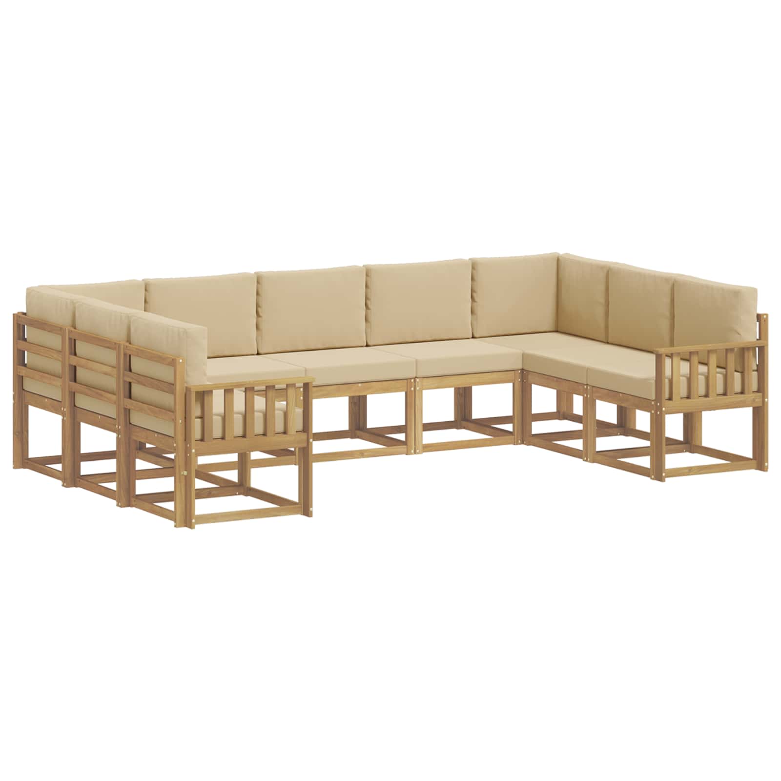 Ensemble de canapés d'extérieur 9 pcs Blanc et Beige - XIOS