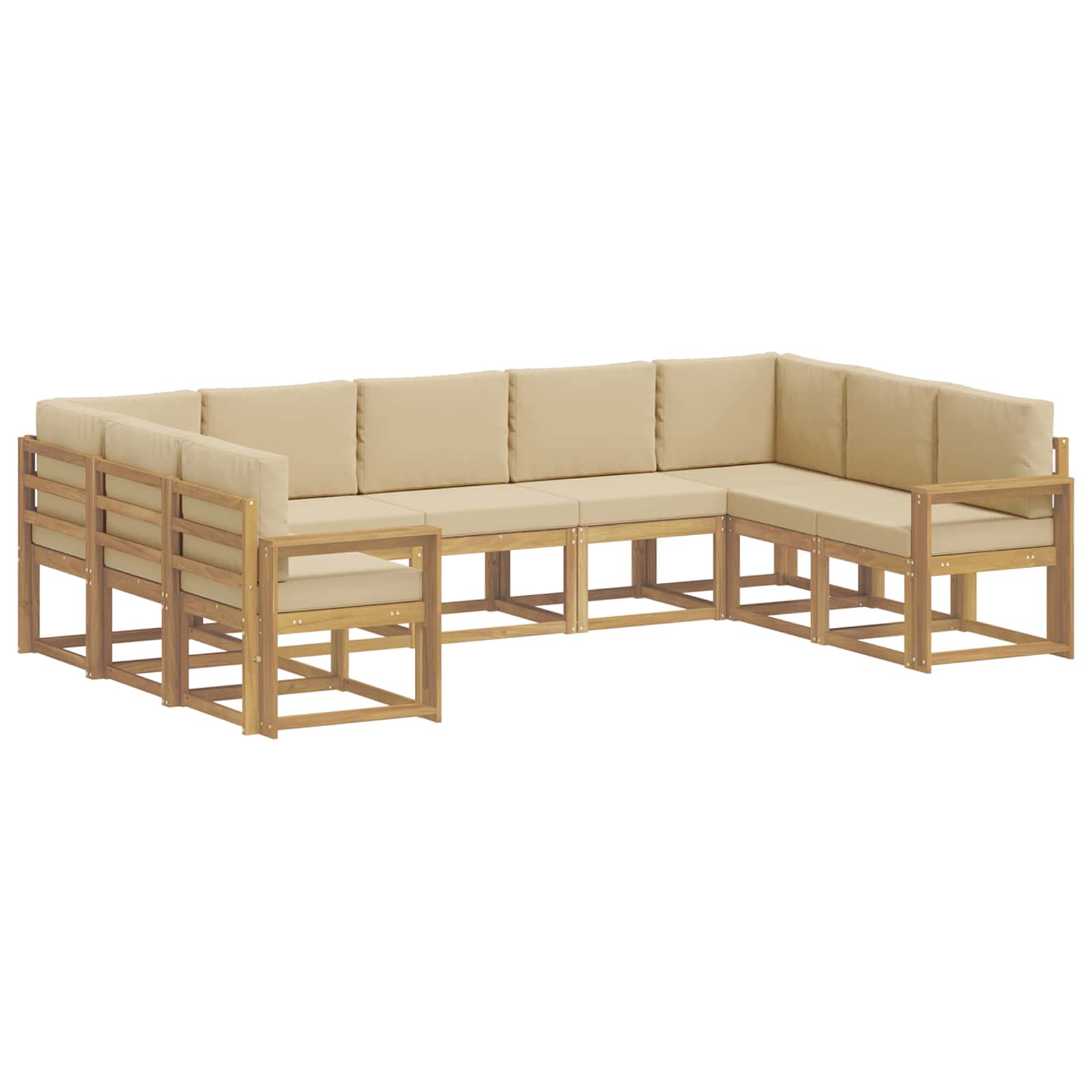 Ensemble de canapés d'extérieur 9 pcs Blanc et Beige - XIOS