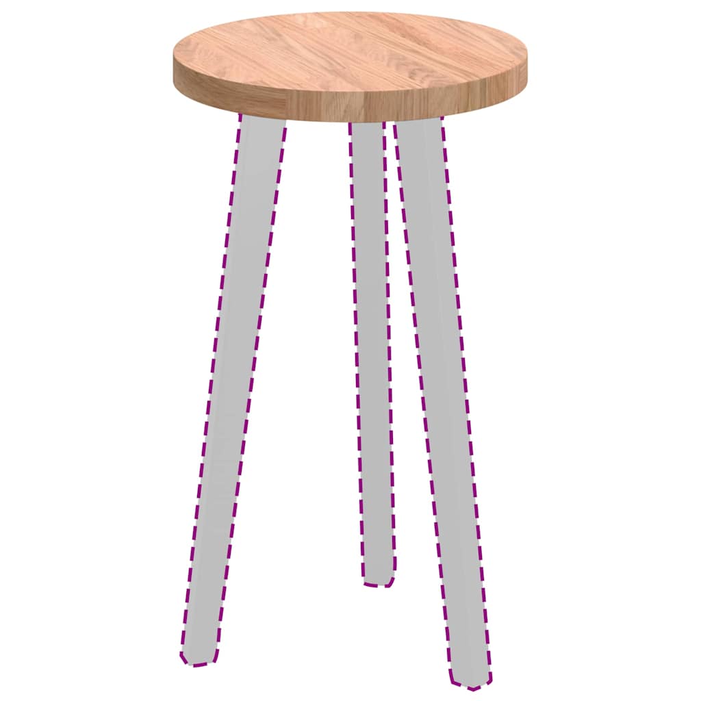 Plateau de table Marron clair Ø 30 x 2.5 cm Chêne massif - XIOS