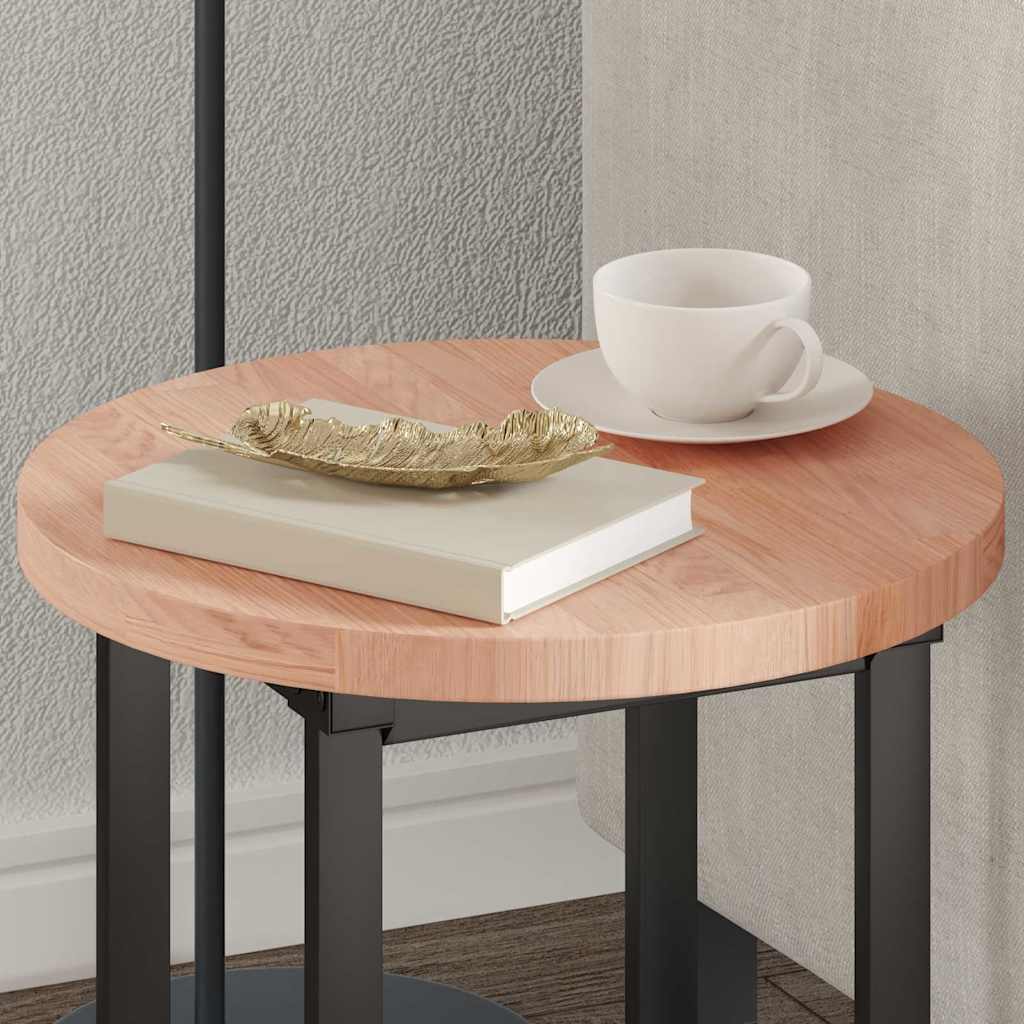 Plateau de table Marron clair Ø 40 x 2.5 cm Chêne massif - XIOS