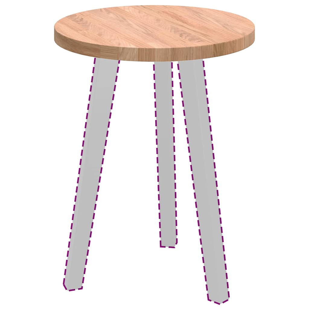 Plateau de table Marron clair Ø 40 x 2.5 cm Chêne massif - XIOS