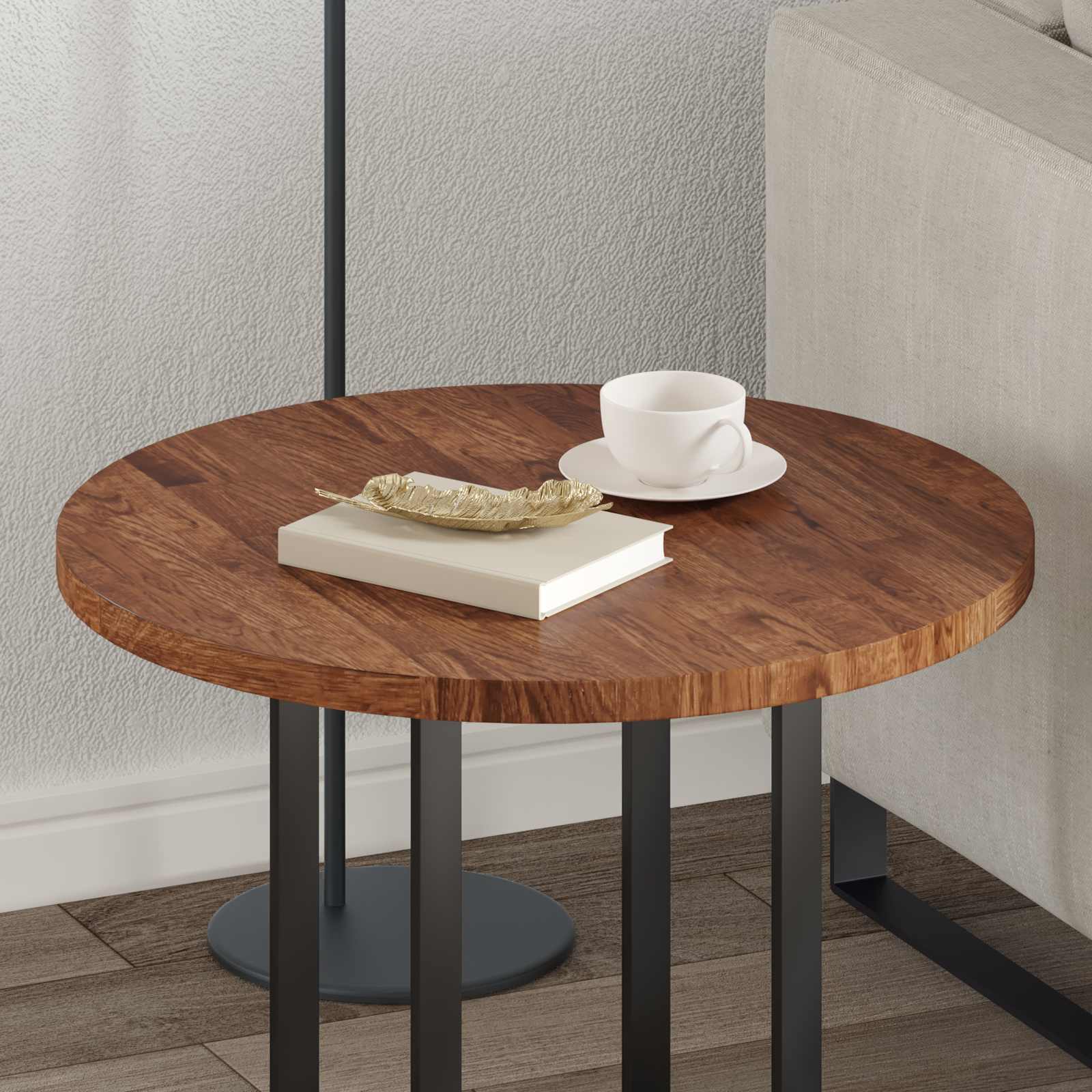 Plateau de table Marron Clair Ø 60 x 2,5 cm - XIOS