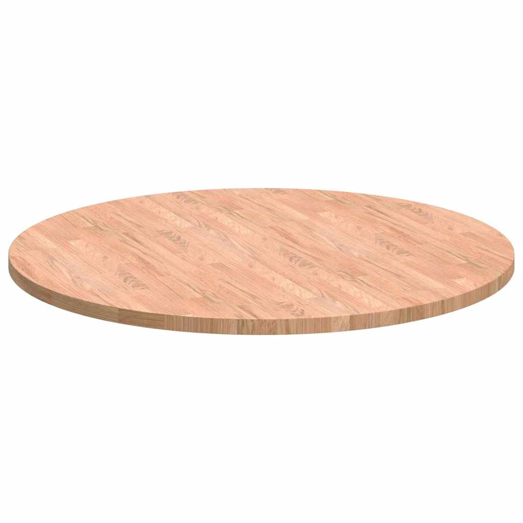 Plateau de table Marron clair Ø 90 x 2.5 cm Chêne massif - XIOS