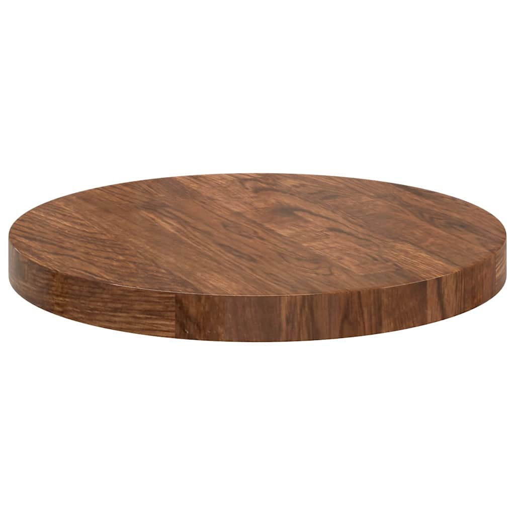 Plateau de table Marron foncé Ø 30 x 2.5 cm Chêne massif - XIOS