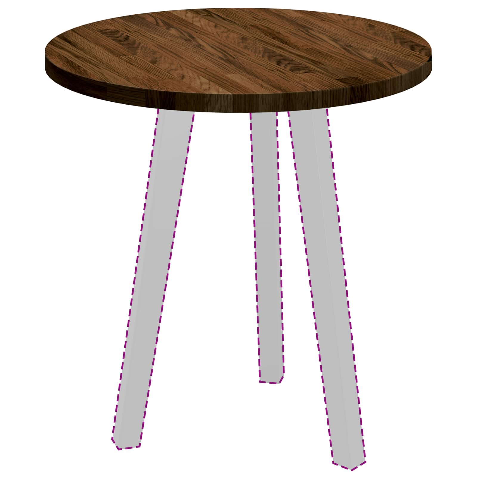 Plateau de table Marron foncé Ø 50 x 2,5 cm - XIOS