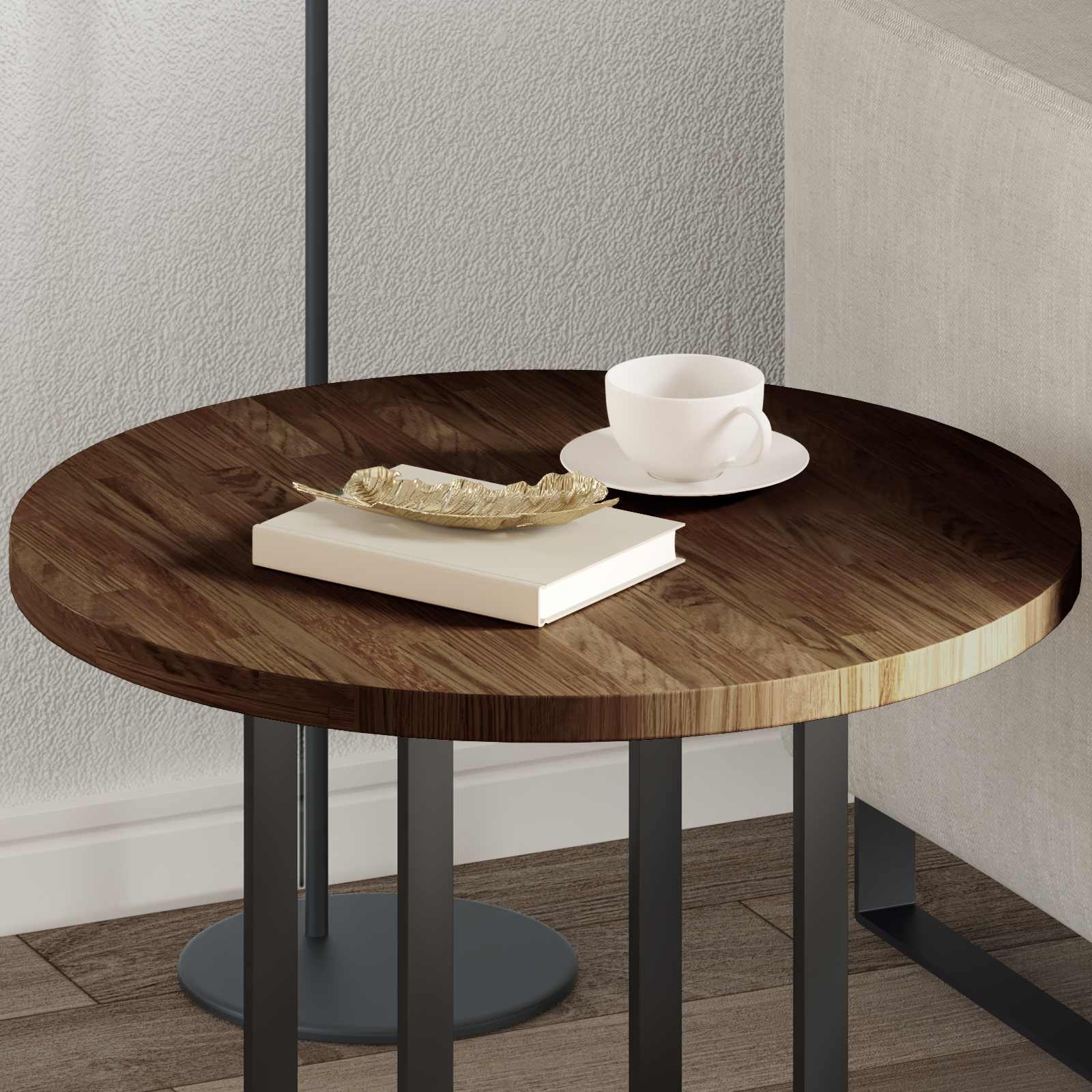 Plateau de table Marron foncé Ø 60 x 2,5 cm - XIOS