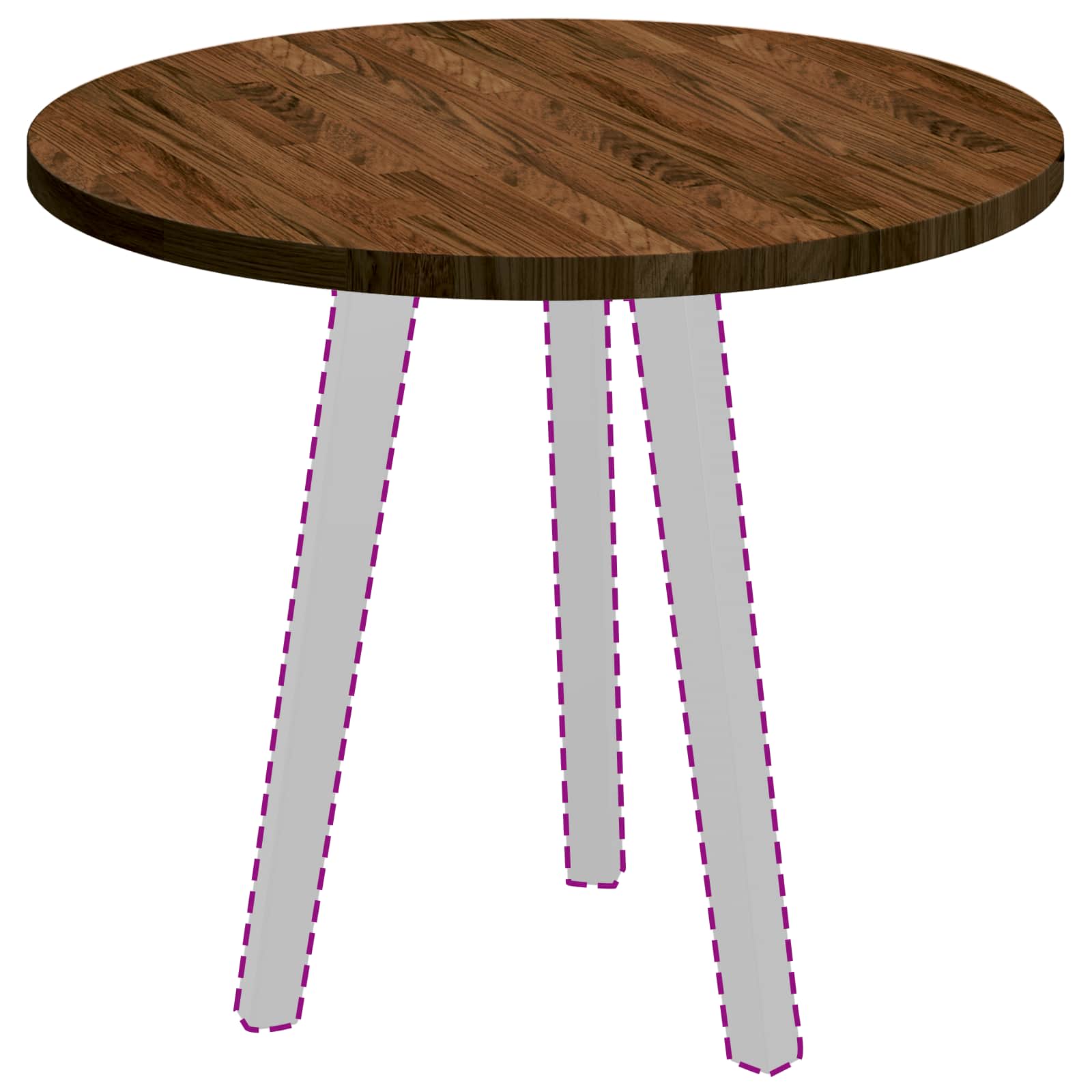 Plateau de table Marron foncé Ø 60 x 2,5 cm - XIOS