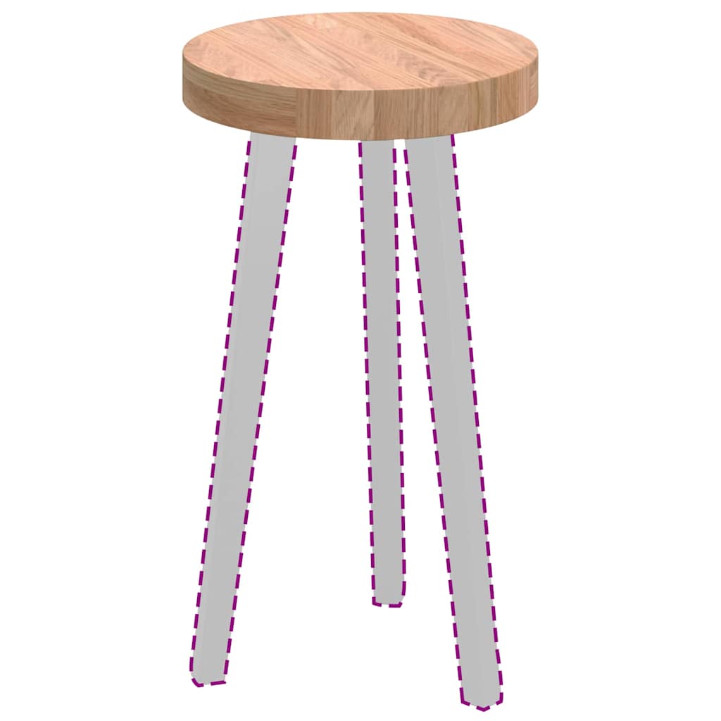 Plateau de table Marron clair Ø 30 x 4 cm Chêne massif - XIOS