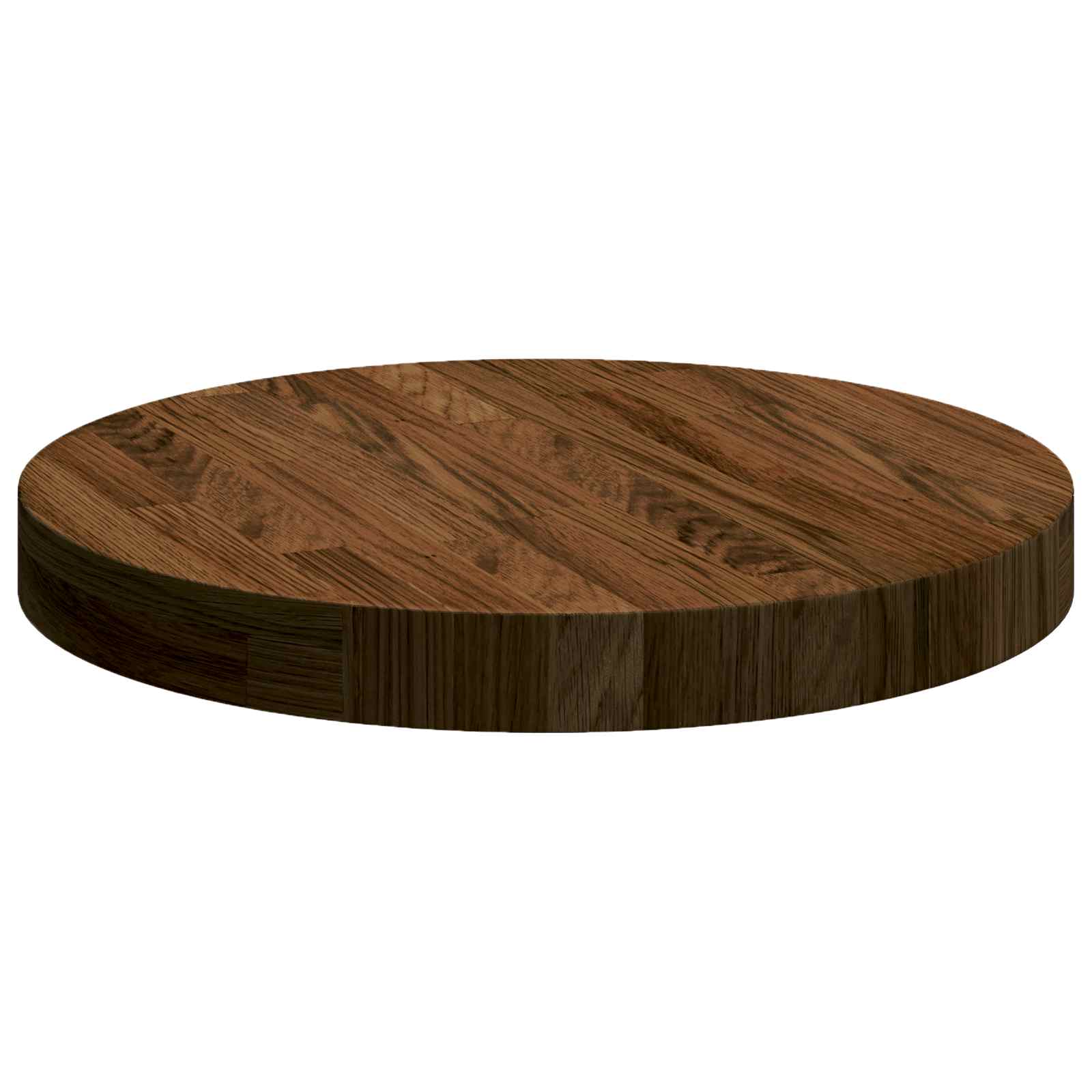 Plateau de table Marron foncé Ø 40 x 4 cm Bois de chêne massif - XIOS