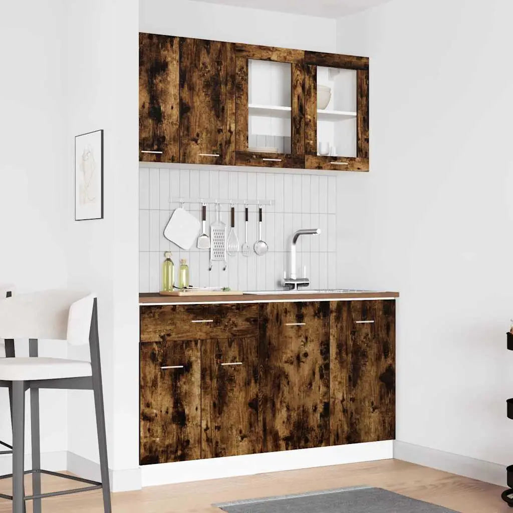 Unité de cuisine LYON 4 pc Chêne fumé Bois d’ingénierie - XIOS