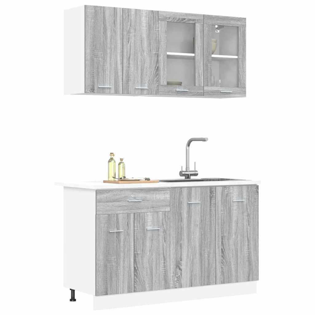 Unité de cuisine LYON 4 pc Sonoma gris Bois d'ingénierie - XIOS