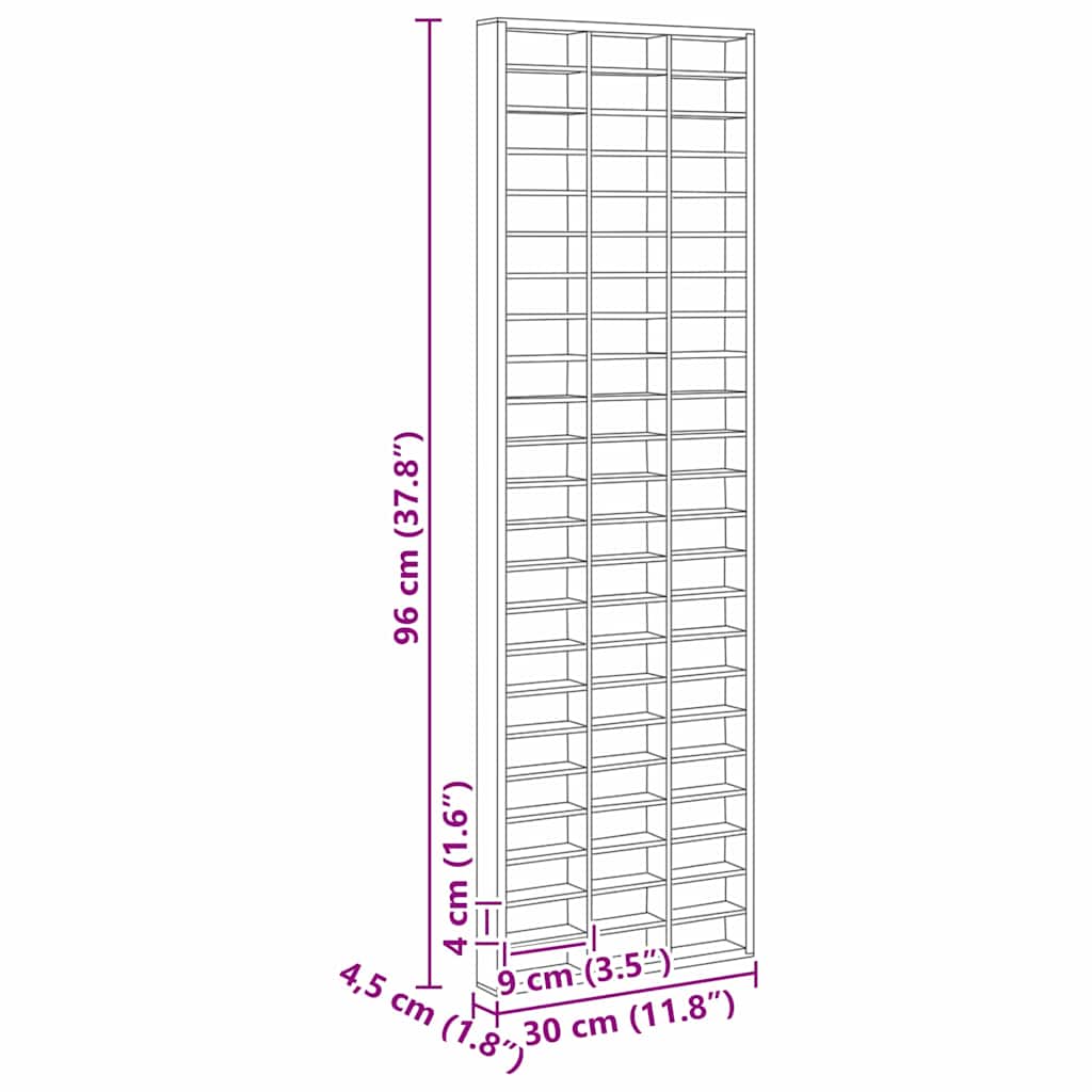 Étui d'affichage Marron 30 x 4,5 x 96 cm Bois d'ingénierie - XIOS