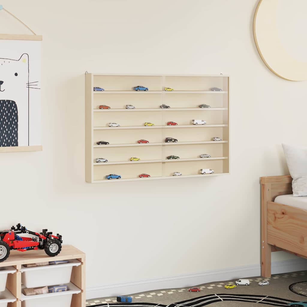 Vitrine Murale avec étagère Beige 80 x 8,5 x 54 cm Contreplaqué