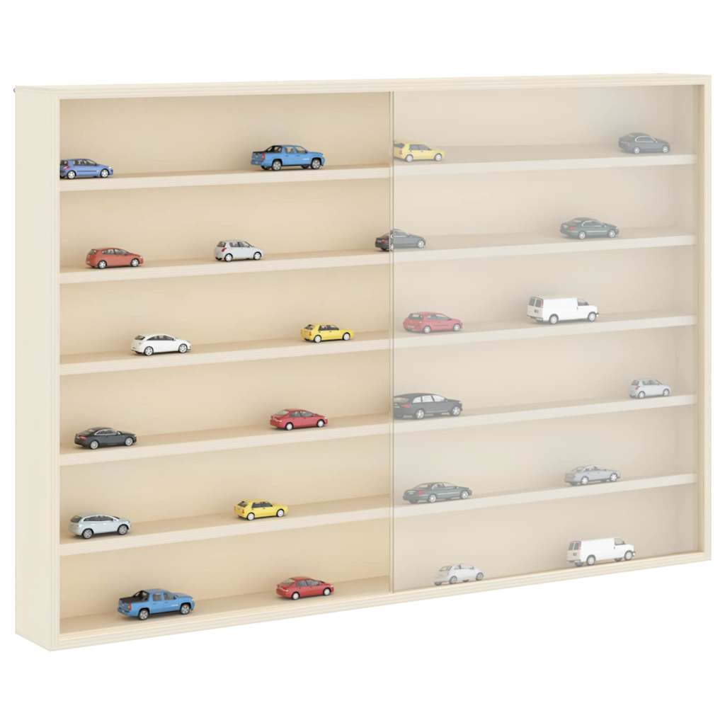 Vitrine Murale avec étagère Beige 80 x 8,5 x 54 cm Contreplaqué