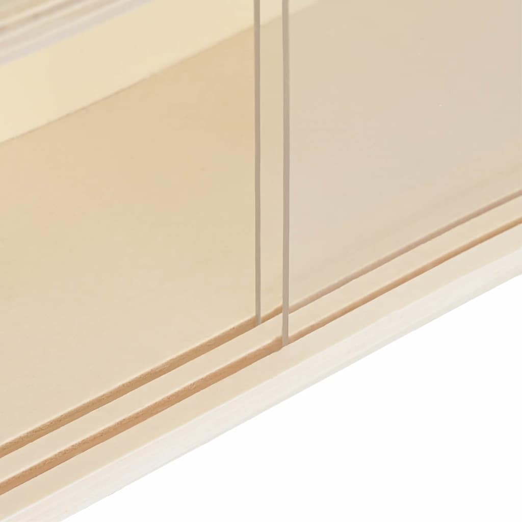 Vitrine Murale avec porte Beige 100 x 8,5 x 54 cm Contreplaqué