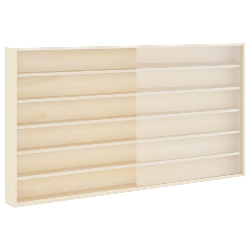 Vitrine Murale avec porte Beige 100 x 8,5 x 54 cm Contreplaqué