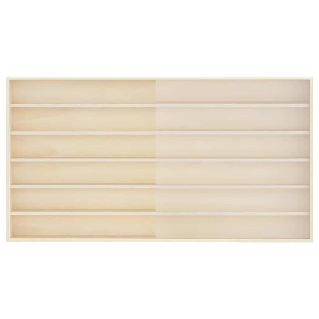 Vitrine Murale avec porte Beige 100 x 8,5 x 54 cm Contreplaqué