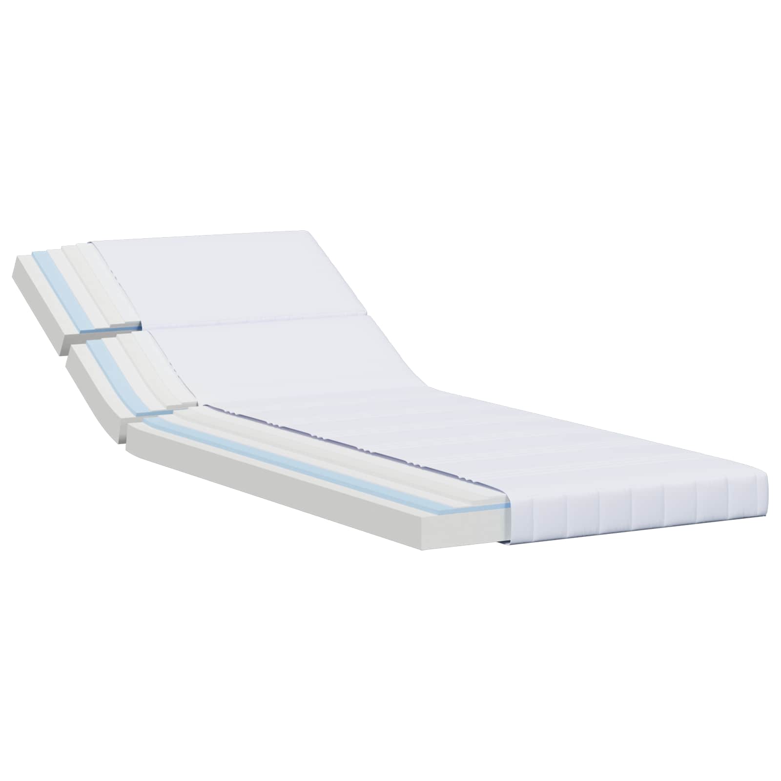 Matelas en mousse extensible 80 x 200 cm Blanc - XIOS