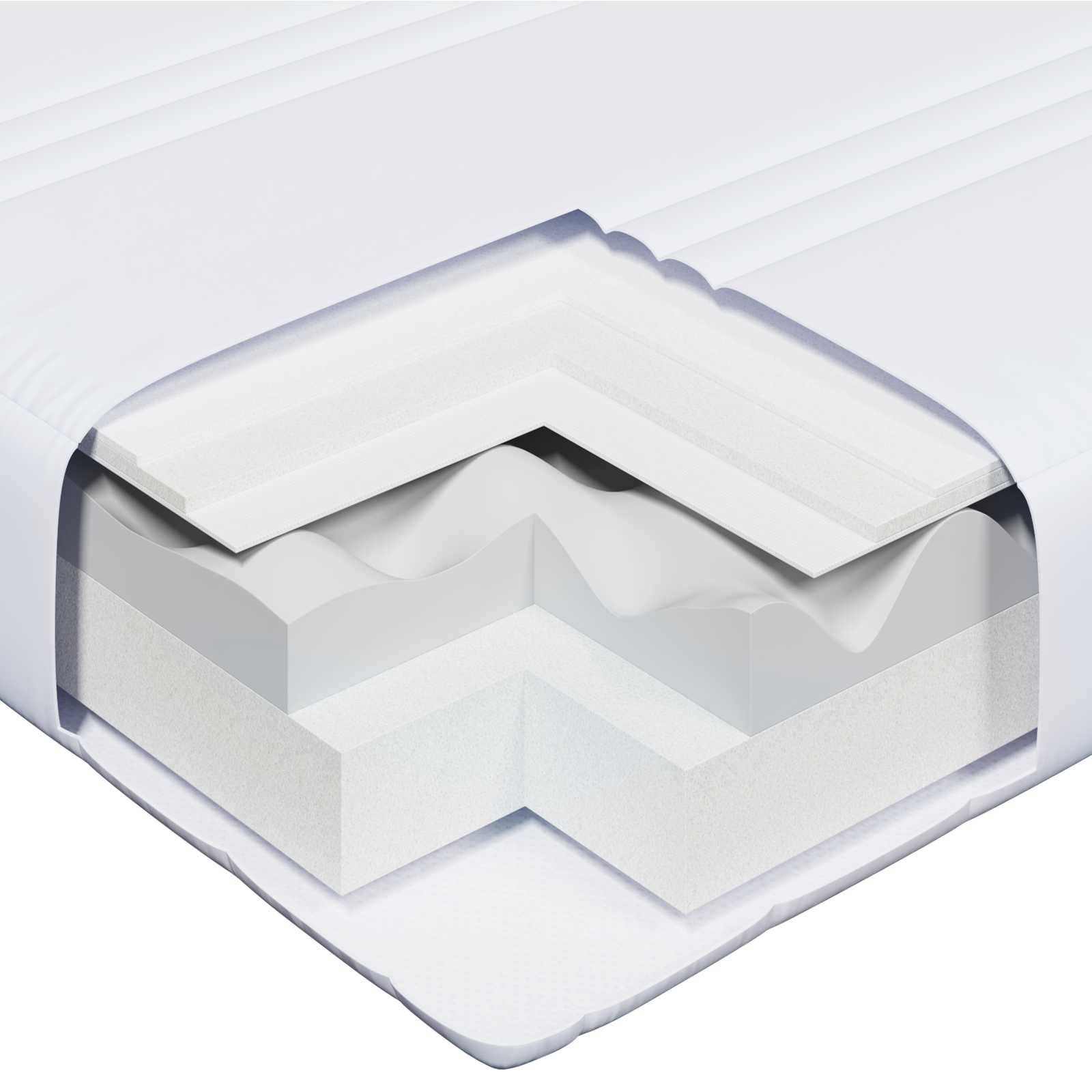 Matelas en Mousse Extensible 80 x 200 cm Blanc - XIOS