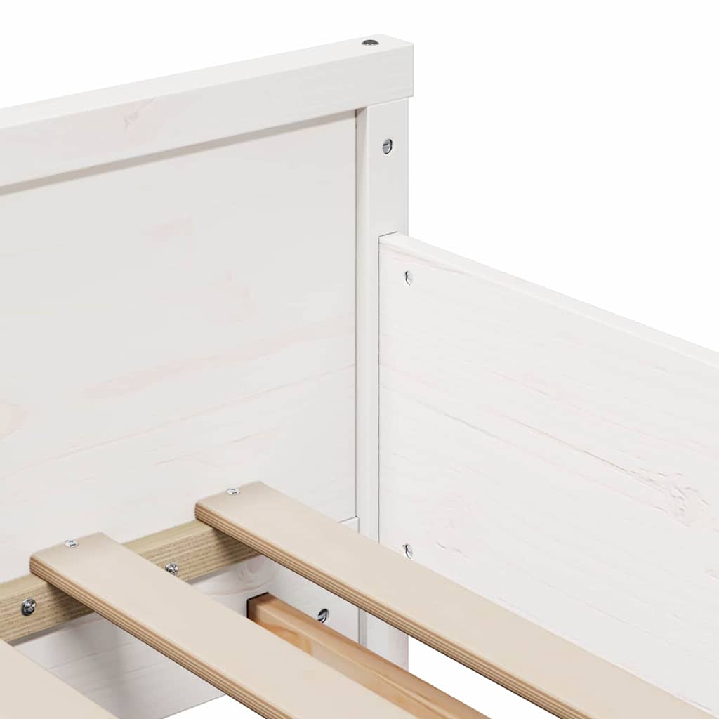 Cadre de lit Blanc 80 x 200 cm Bois d'ingénierie - XIOS