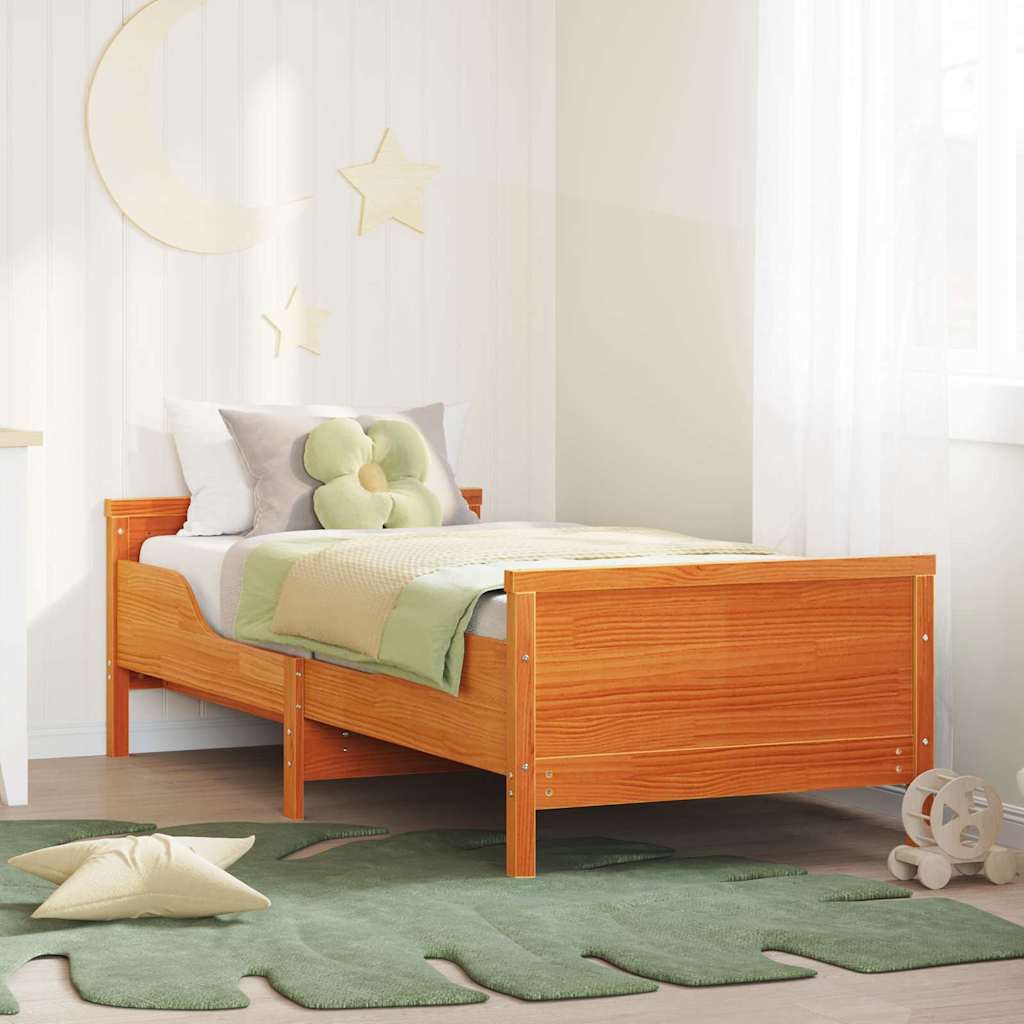 Lit extensible pour enfants Marron cire 80 x 130 / 165 / 200 cm - XIOS