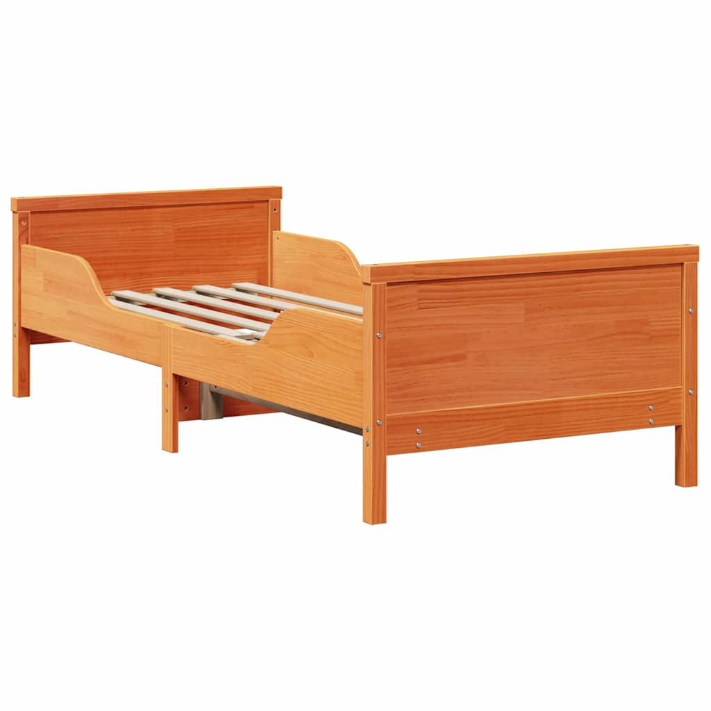 Cadre de lit Brun cire 80 x 200 cm Bois d'ingénierie - XIOS