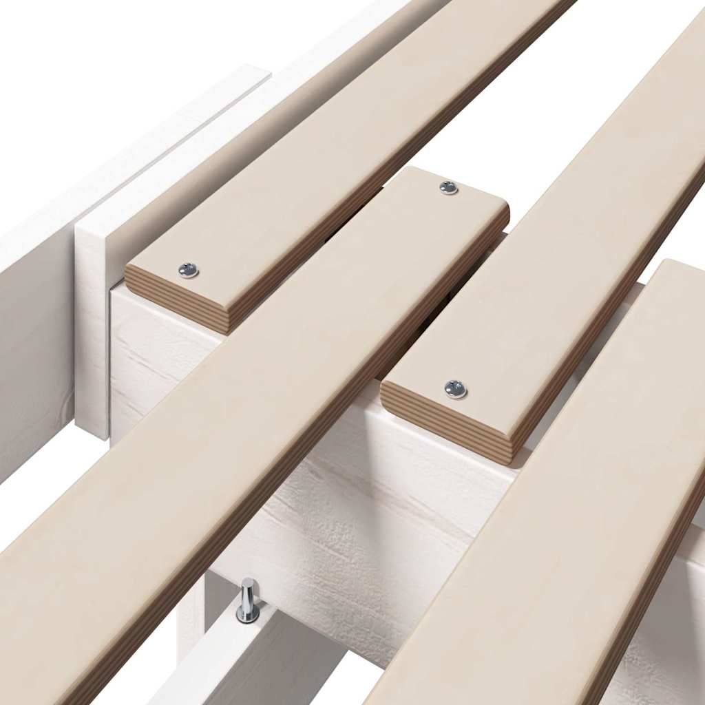Cadre de lit Blanc 80 x 200 cm Bois d'ingénierie - XIOS