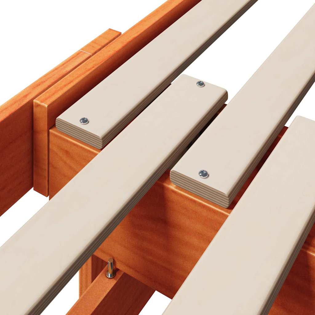 Lit extensible pour enfants Marron cire 80 x 130 / 165 / 200 cm - XIOS