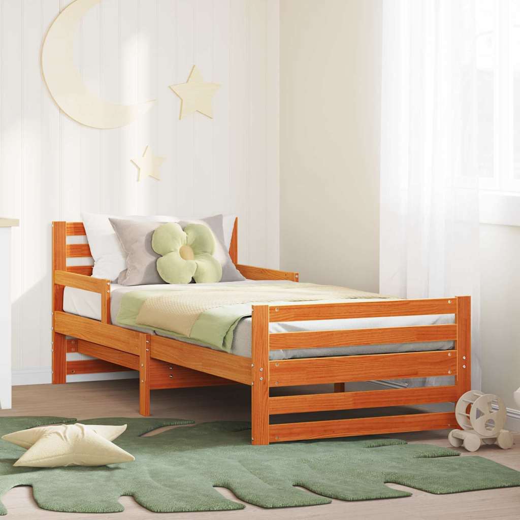 Lit extensible pour enfants Marron cire 80 x 130 / 165 / 200 cm - XIOS