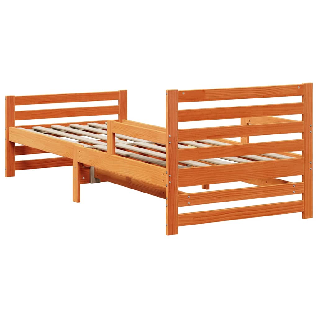 Cadre de lit Brun cire 80 x 200 cm Bois d'ingénierie - XIOS