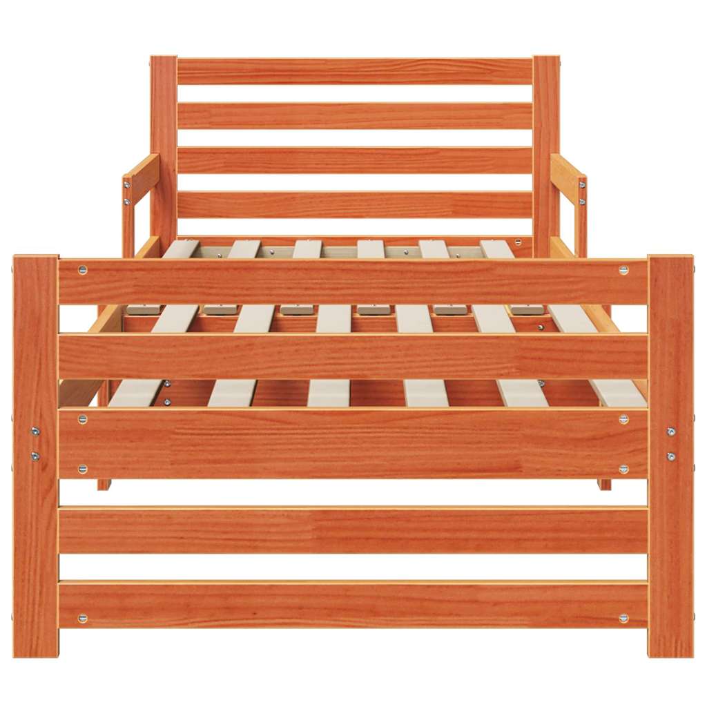 Cadre de lit Brun cire 80 x 200 cm Bois d'ingénierie - XIOS