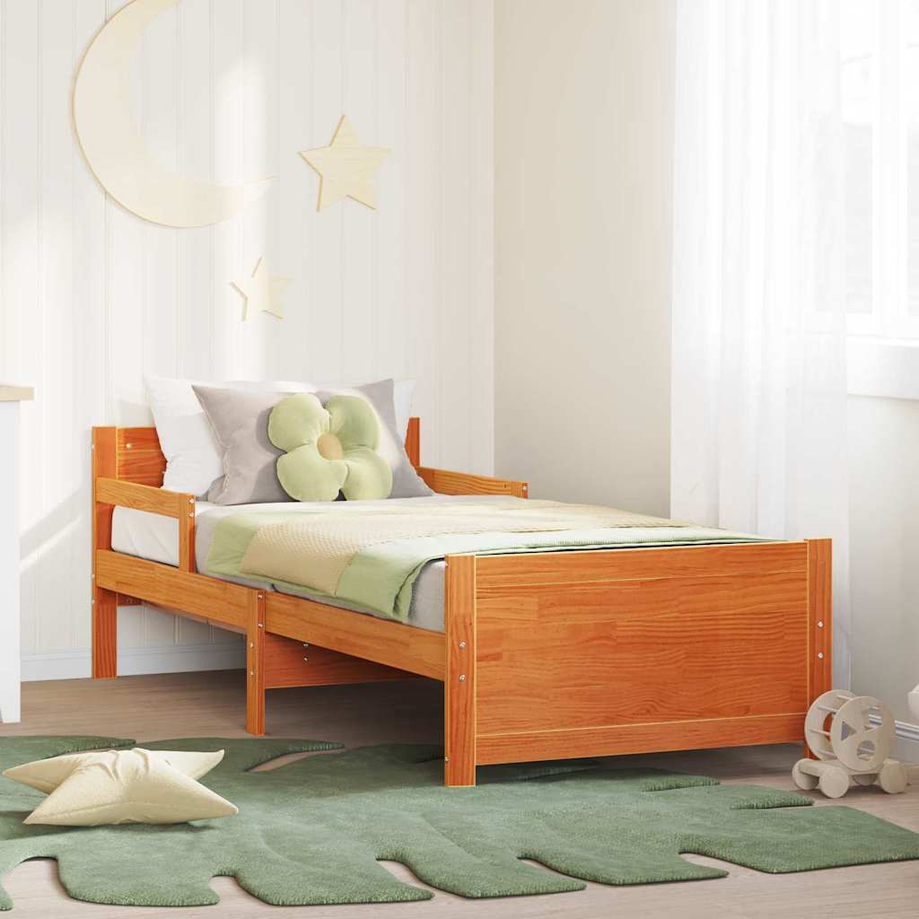 Lit extensible pour enfants Marron cire 80 x 130 / 165 / 200 cm - XIOS