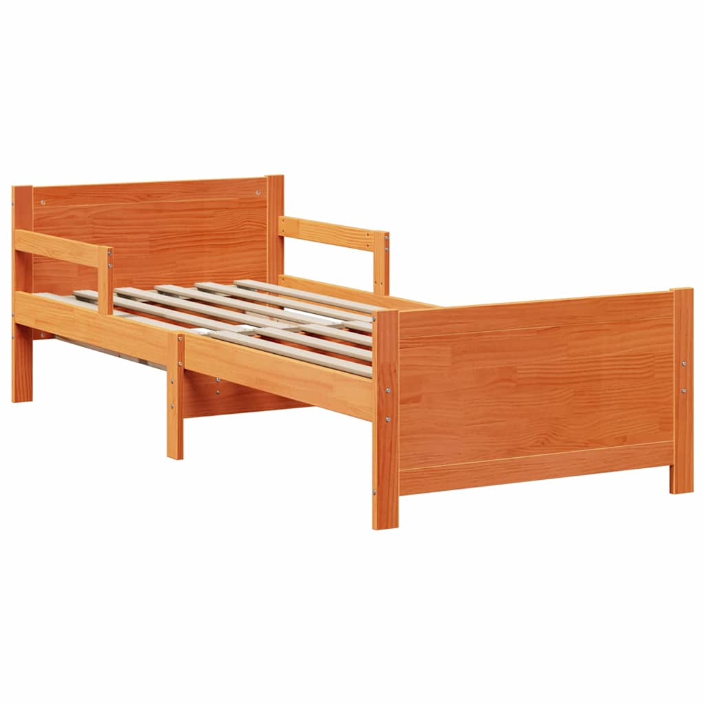 Cadre de lit Brun cire 80 x 200 cm Bois d'ingénierie - XIOS