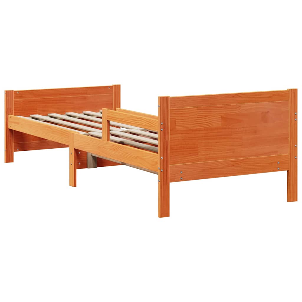 Cadre de lit Brun cire 80 x 200 cm Bois d'ingénierie - XIOS