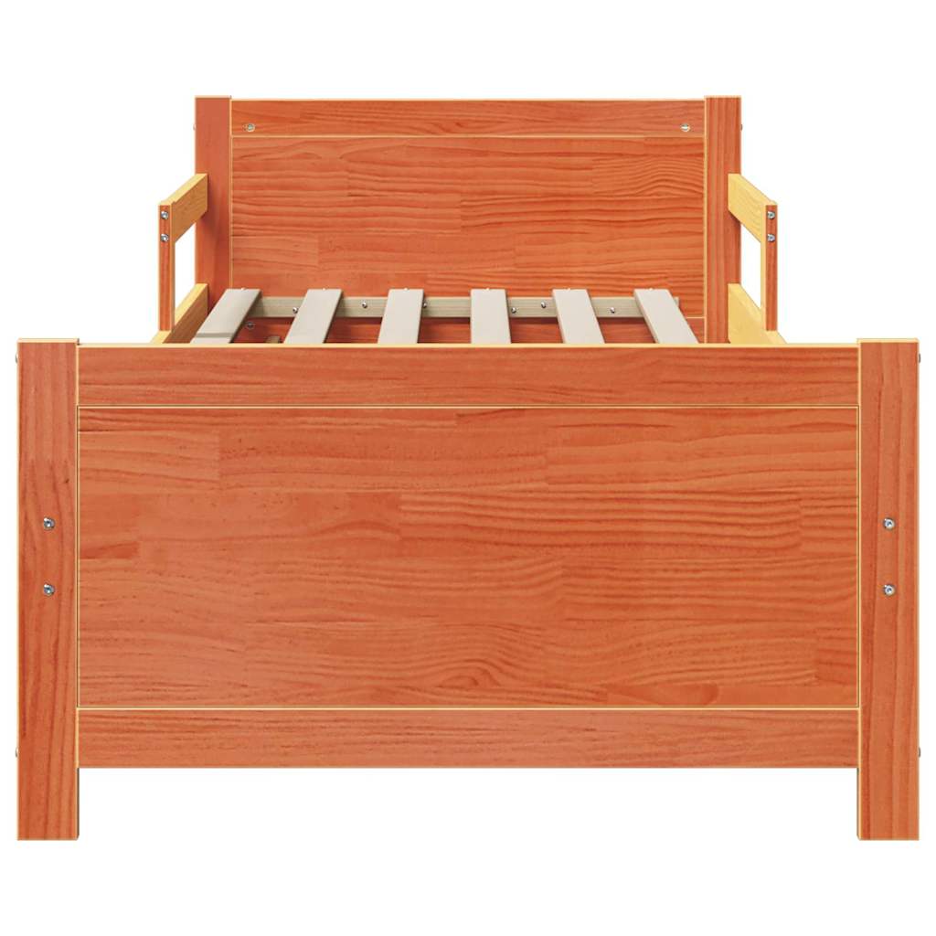 Cadre de lit Brun cire 80 x 200 cm Bois d'ingénierie - XIOS