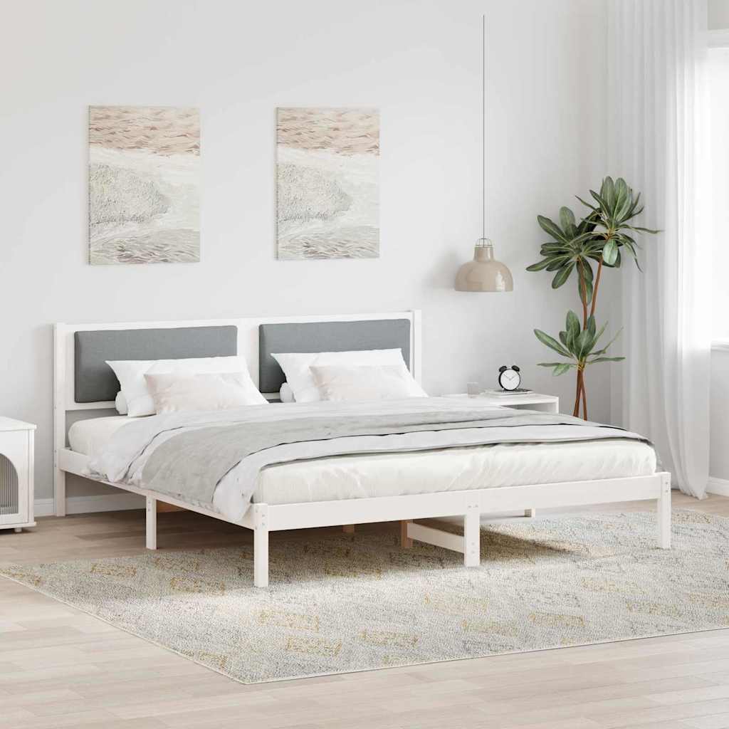 Cadre de lit Gris clair 180 x 200 cm Pin massif - XIOS