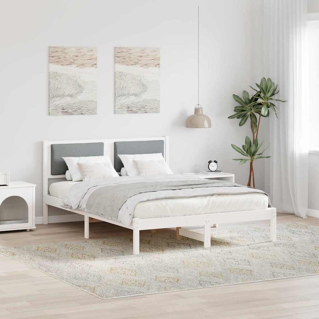 Cadre de lit Gris clair 150 x 200 cm Pin massif - XIOS