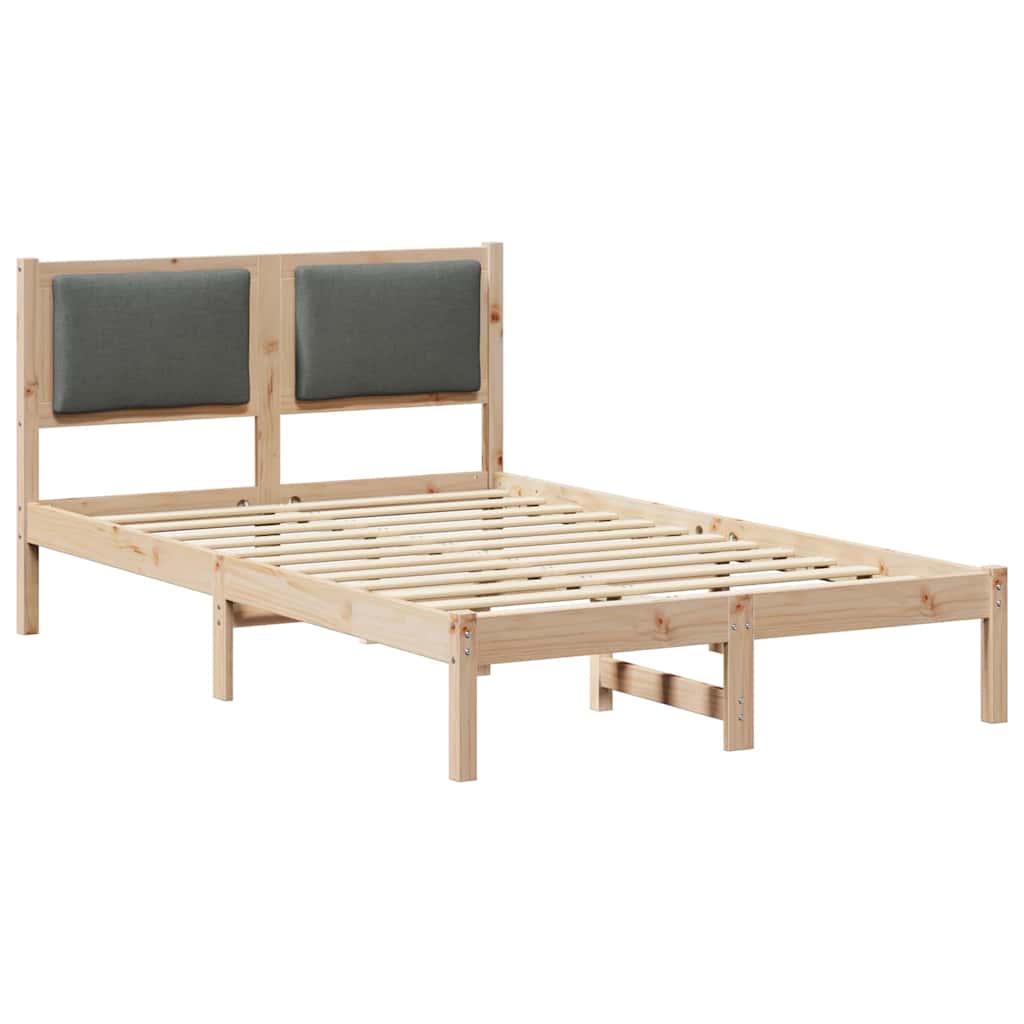 Cadre de lit Gris foncé 120 x 190 cm Pin massif