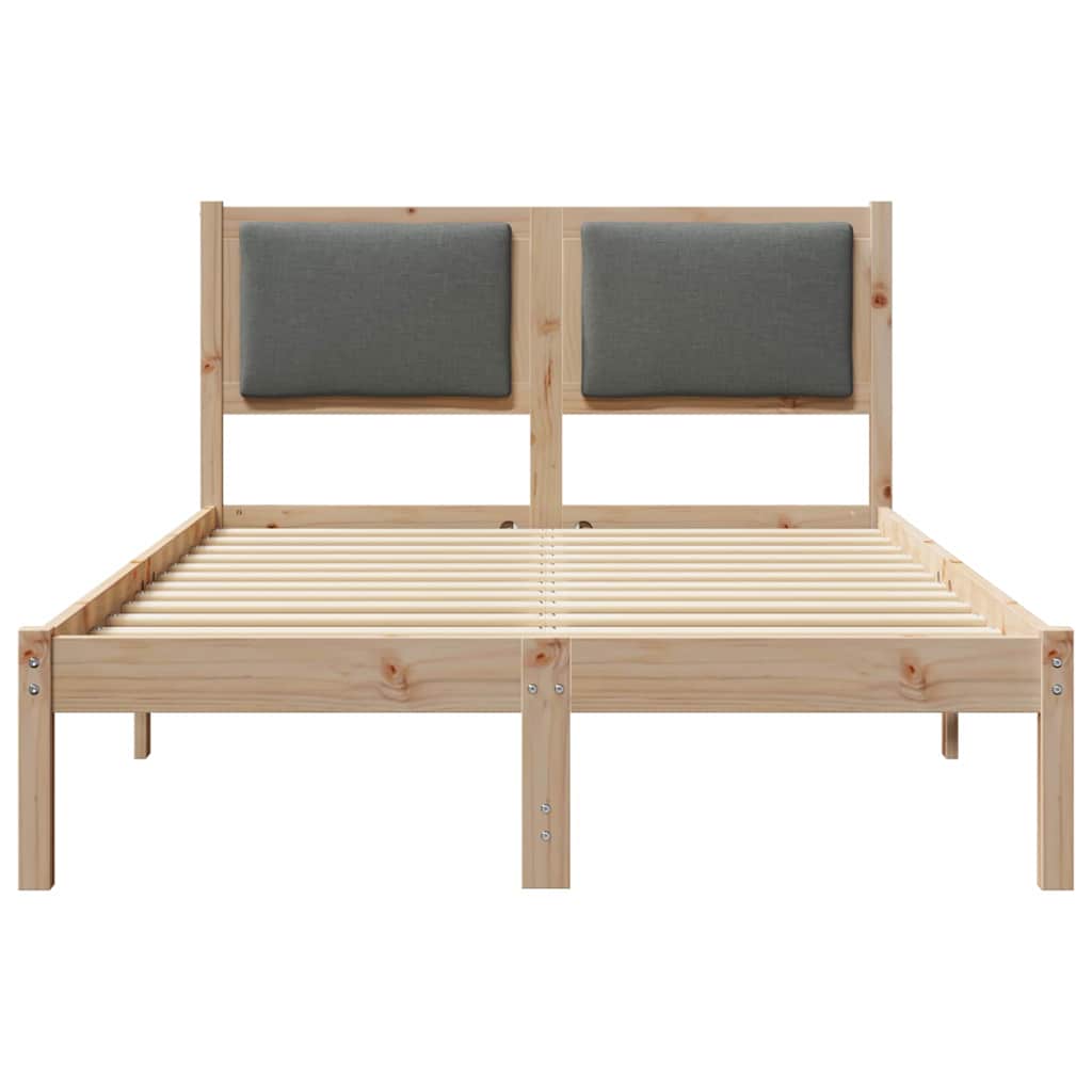 Cadre de lit Gris foncé 120 x 190 cm Pin massif