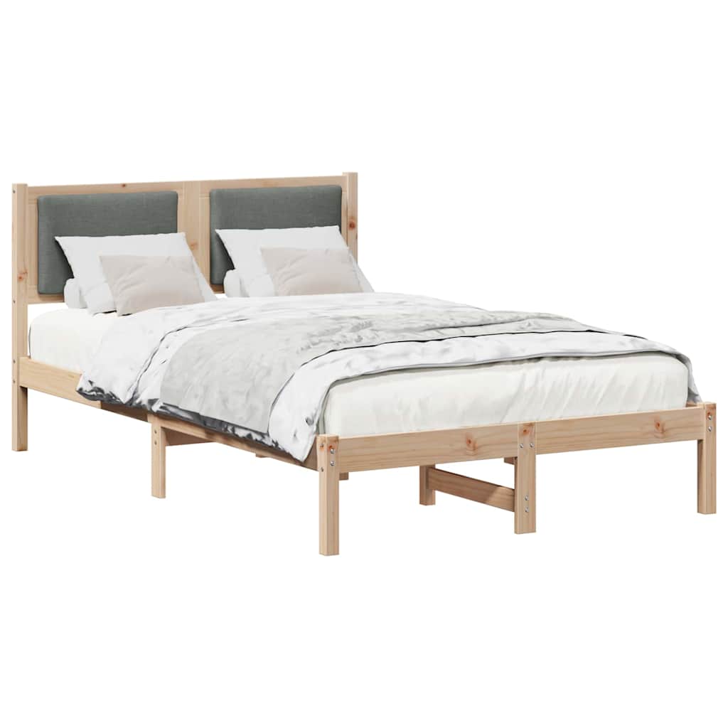 Cadre de lit Gris foncé 120 x 190 cm Pin massif
