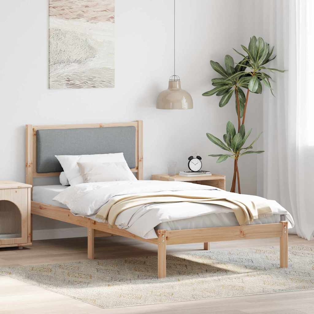 Cadre de lit Gris clair 100 x 200 cm Pin massif - XIOS
