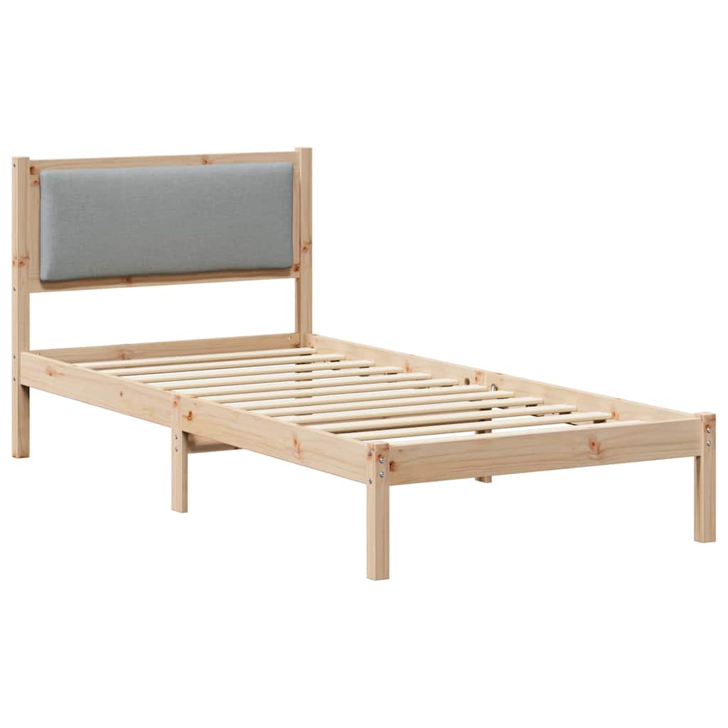 Cadre de lit Gris clair 100 x 200 cm Pin massif - XIOS