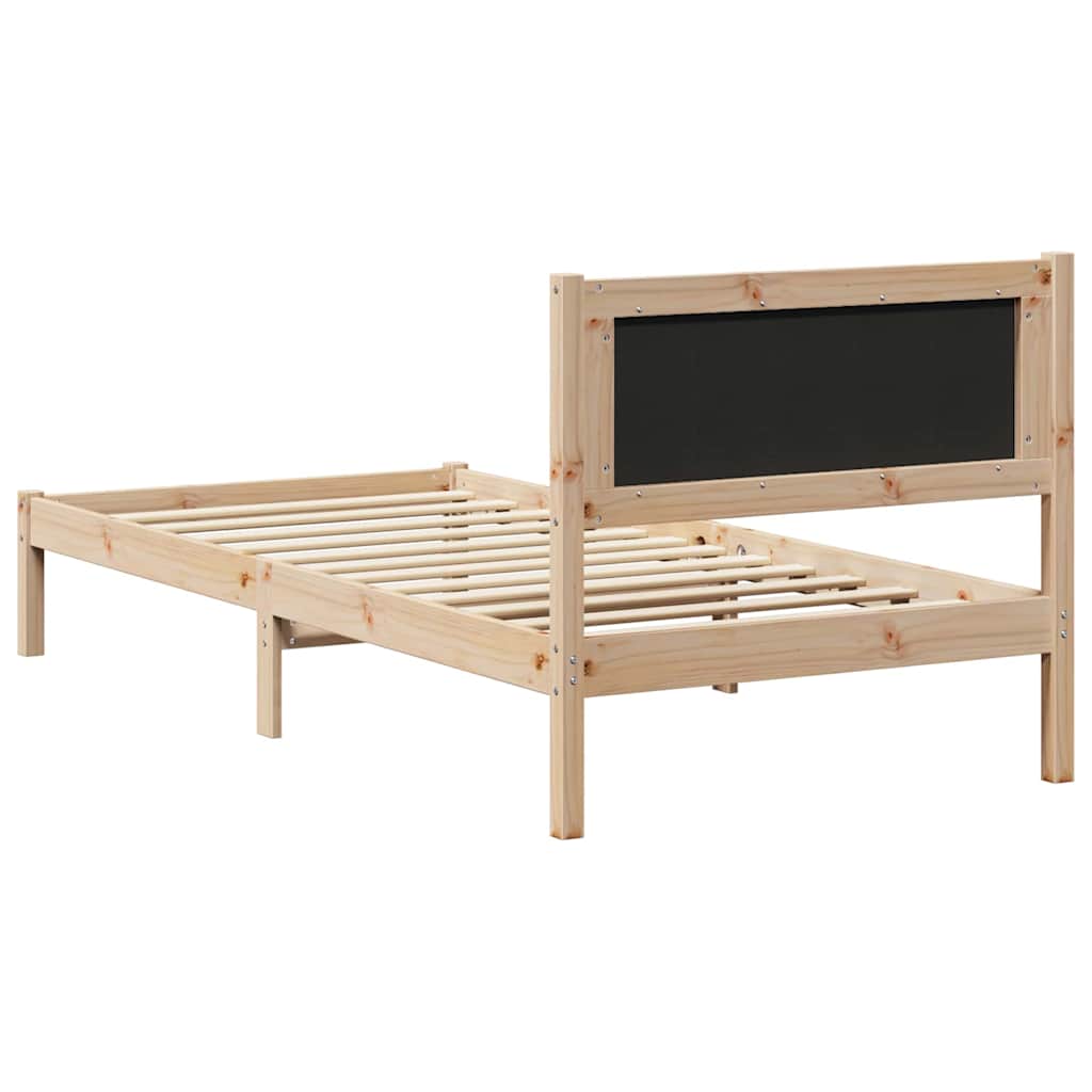 Cadre de lit Gris clair 100 x 200 cm Pin massif - XIOS