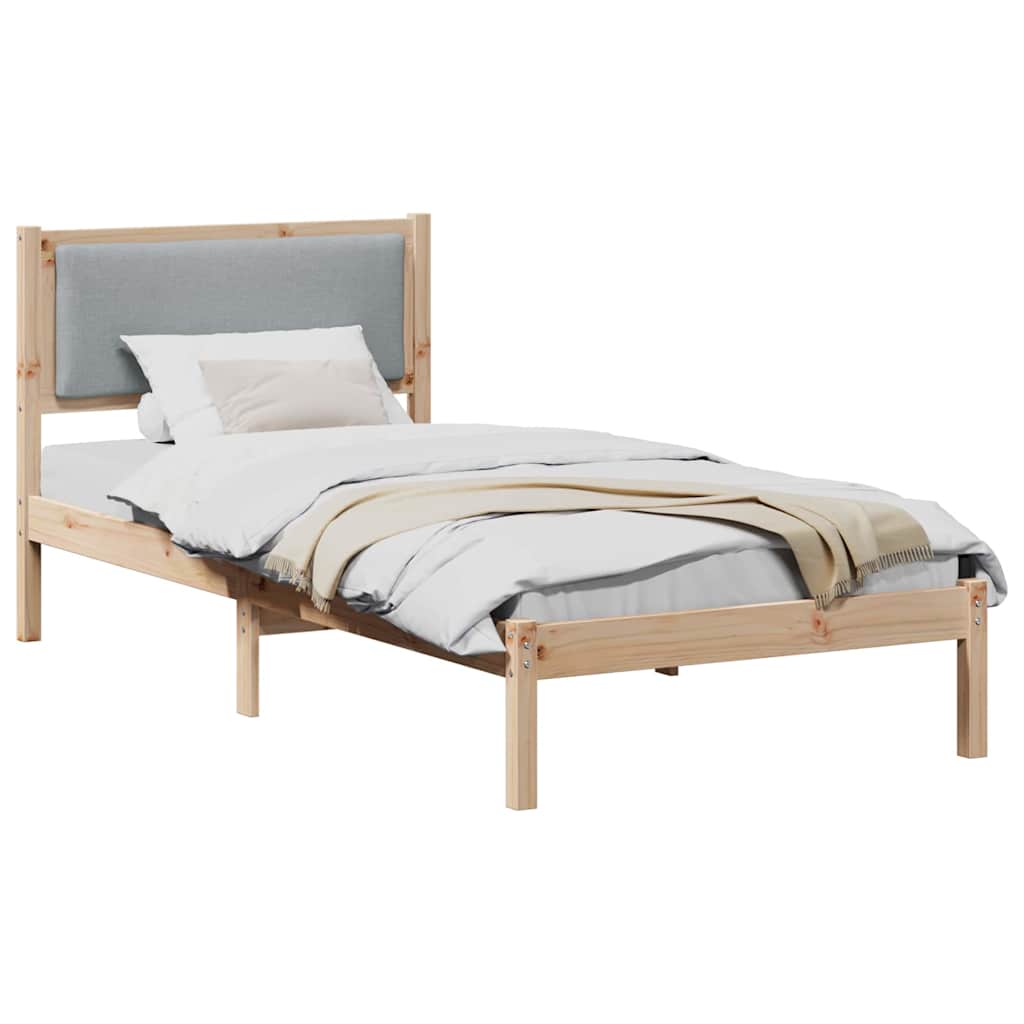Cadre de lit Gris clair 100 x 200 cm Pin massif - XIOS