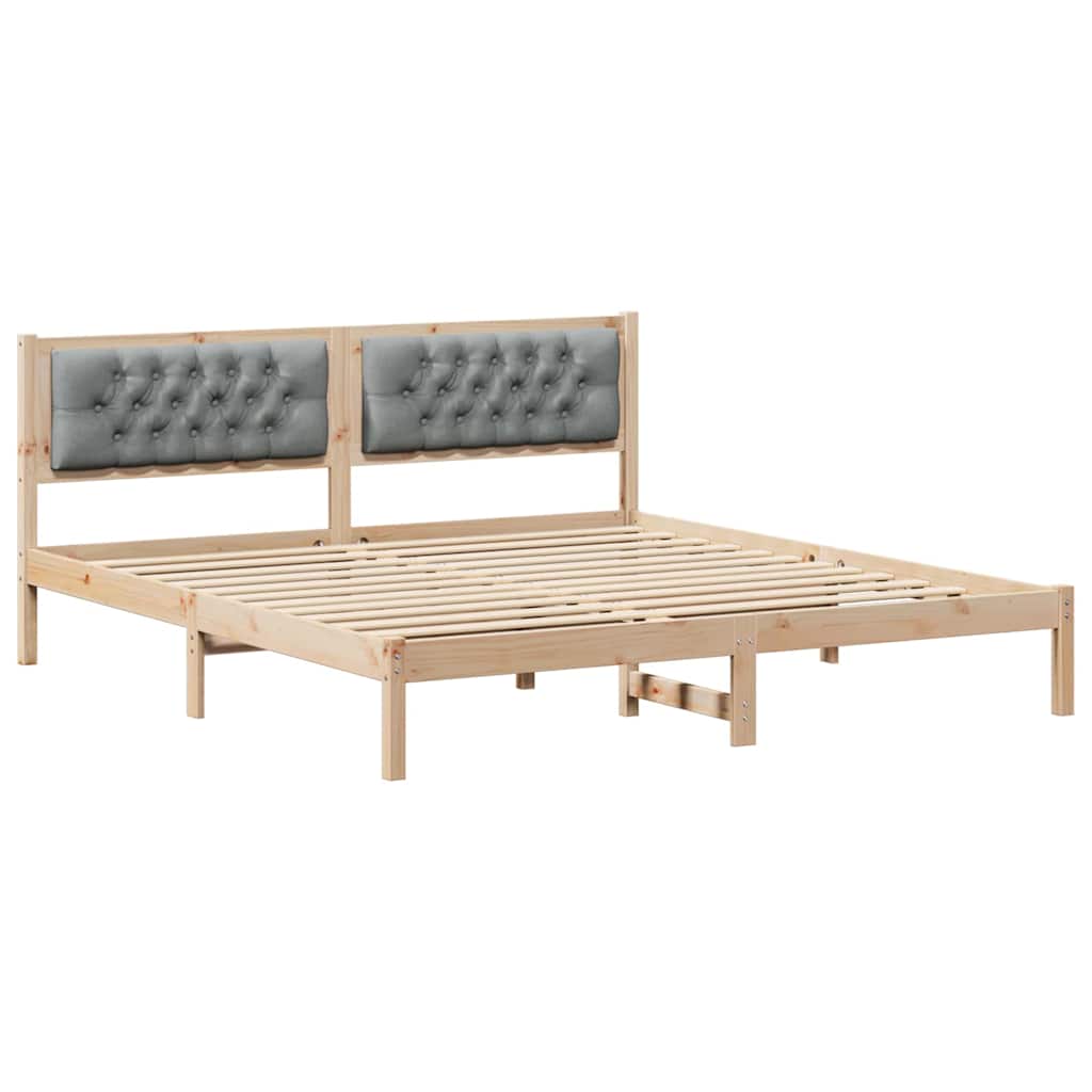Cadre de lit Gris clair 160 x 200 cm Pin massif