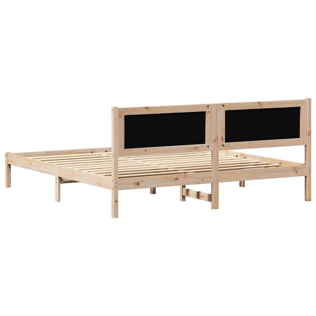 Cadre de lit Gris clair 160 x 200 cm Pin massif