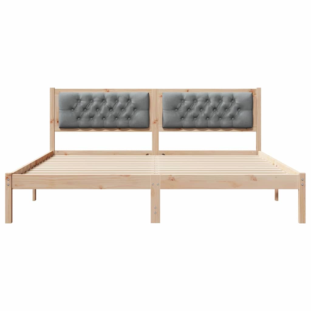 Cadre de lit Gris clair 160 x 200 cm Pin massif